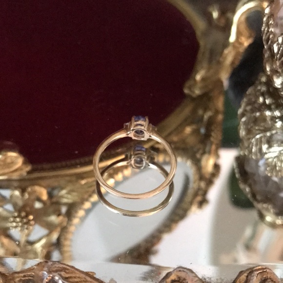 14K Yellow Gold Oval Tanzanite Ring Size 6.5 - Picture 9 of 11